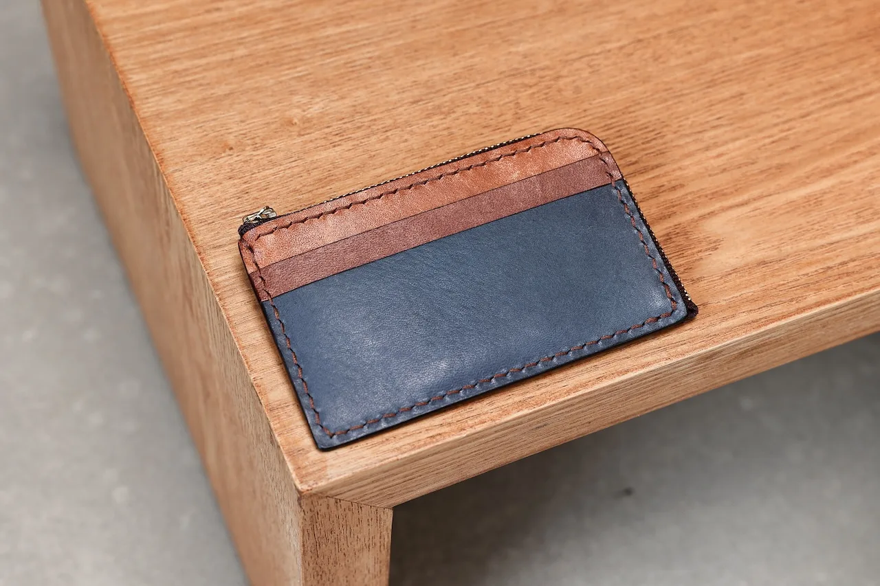 L-shaped Zipper Coins & Card Holder - finished-item