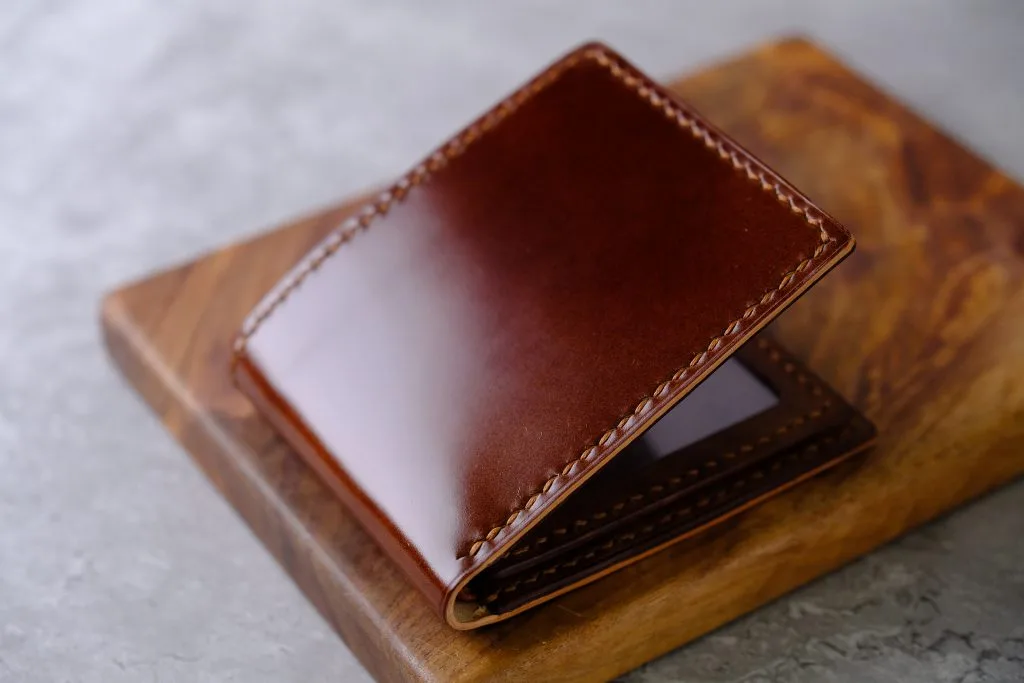 [日本新禧馬臀皮] 兩摺銀包（6卡 | 1相 | 啪鈕零錢位） - finished-item
