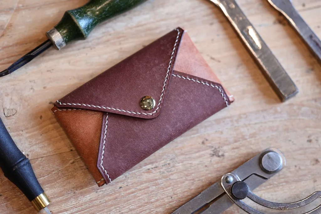 Envelope 2 Tone Card Holder - Advanced Leather DIY Workshop
