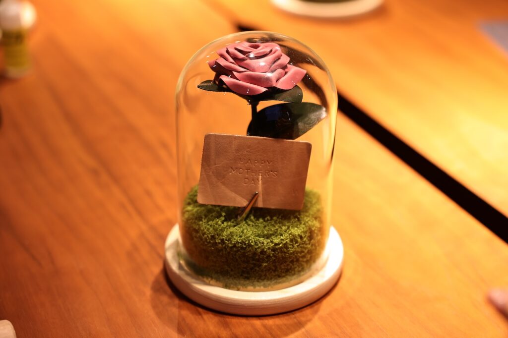 皮革永生玫瑰花