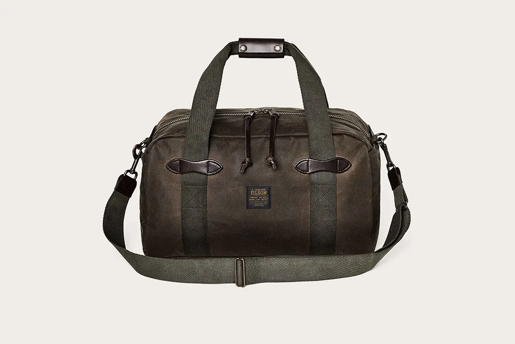 Filson - Small Tin Cloth Duffle Bag 鍍蠟布袋 - Otter Green（包 免費刻字迷彩行李牌）