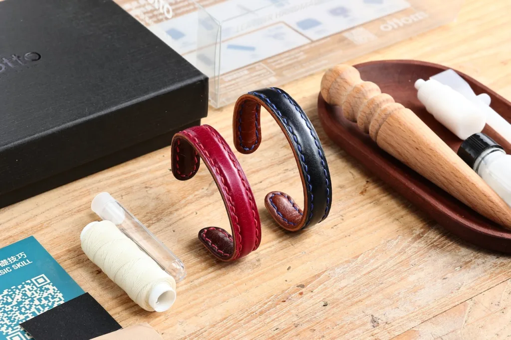 [Japan Shinki Shell Cordovan] Touch Leather bracelet (2 piece) - toolkit
