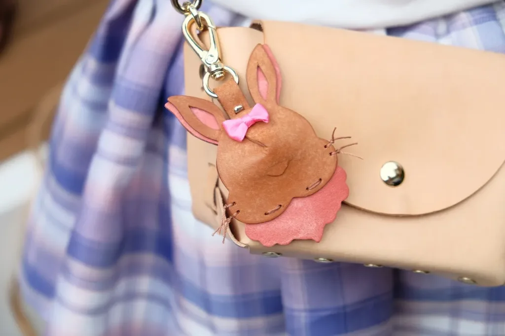 Animal zoo leather charms - Rabbit