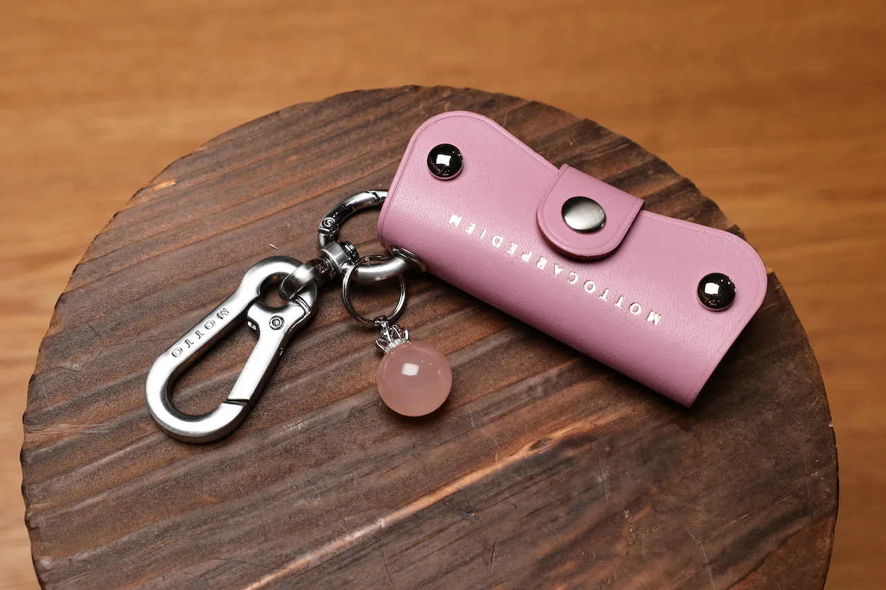 Fortune Crystal Stone x Cocoon Key Holder set - Rose Quartz