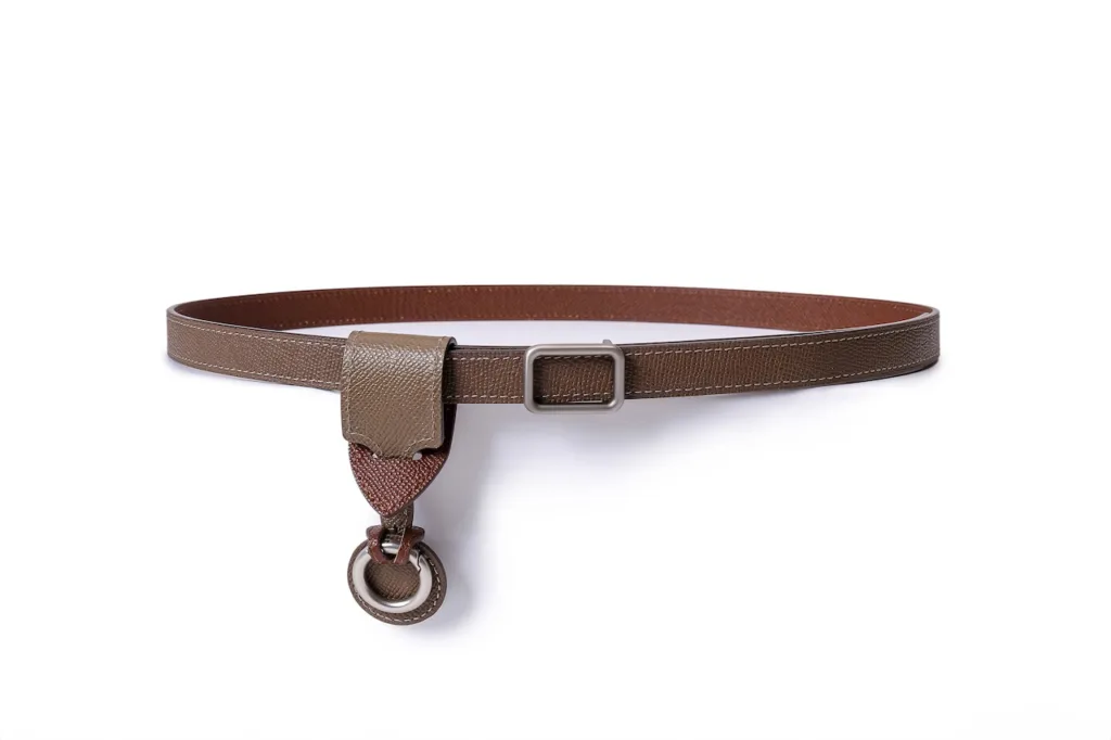 EDGE - Line 18mm Reversible Belt with Knot Belt Lanyard - Ash Taupe (Lava Brown)