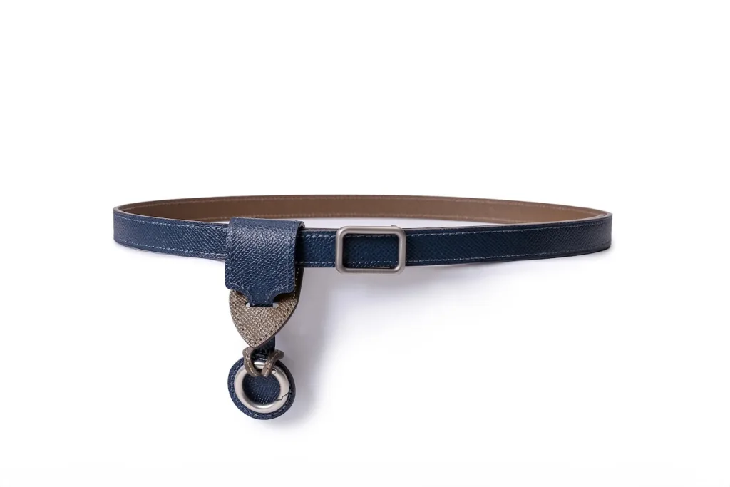 EDGE - Line 18mm Reversible Belt with Knot Belt Lanyard - Misty Indigo (Ash Taupe)