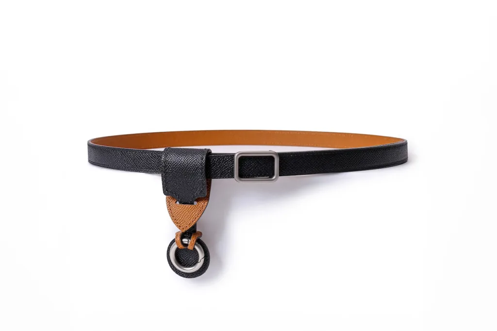 EDGE - Line 18mm Reversible Belt with Knot Belt Lanyard - Obsidian Black (Malt Brown)