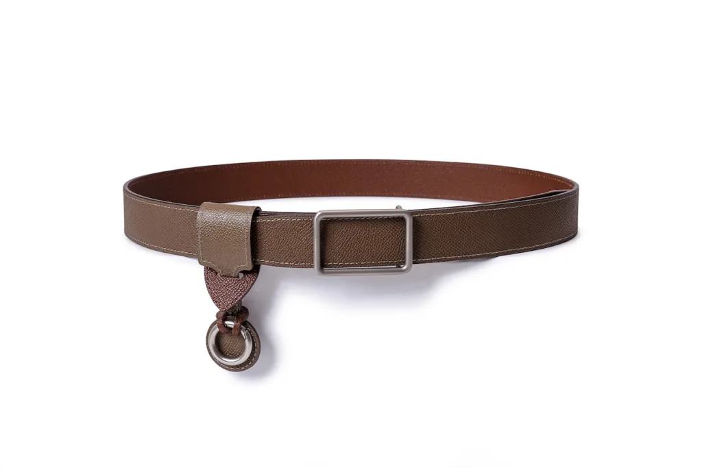EDGE - Line 32mm Reversible Belt with Knot Belt Lanyard - Ash Taupe (Lava Brown)