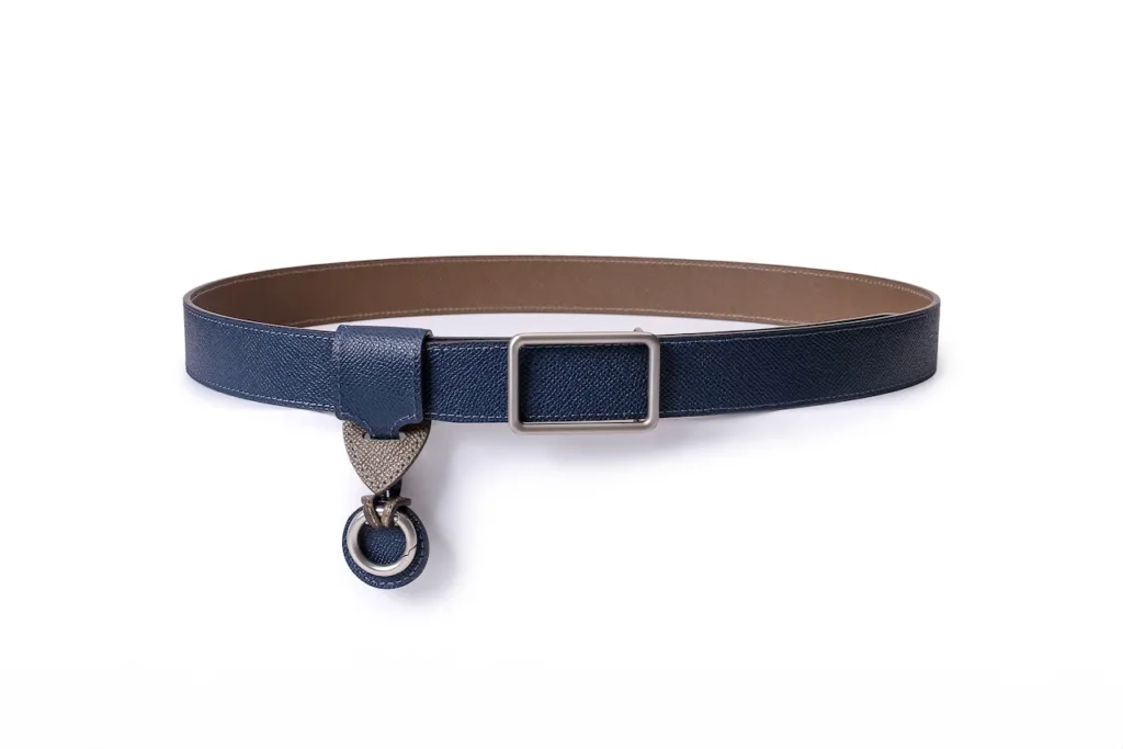 EDGE - Line 32mm Reversible Belt with Knot Belt Lanyard - Misty Indigo (Ash Taupe)