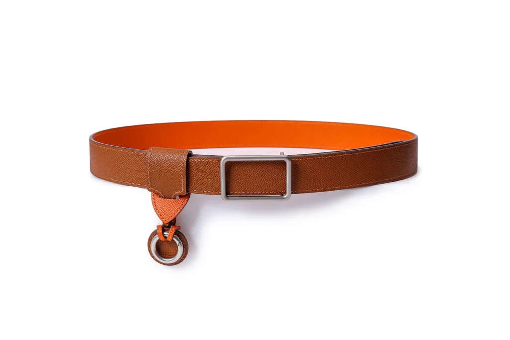 EDGE - Line 32mm Reversible Belt with Knot Belt Lanyard - Caramel Tan (Vibrant Tangerine)