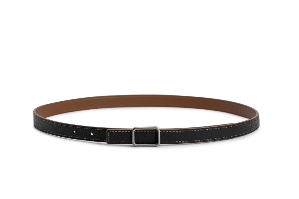 CHI 極 - Line 18mm 雙面皮帶 - 金 Metal