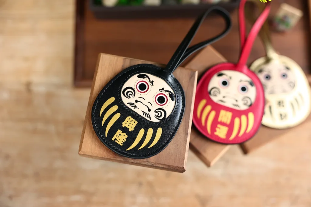 Daruma 達摩開運皮革掛件